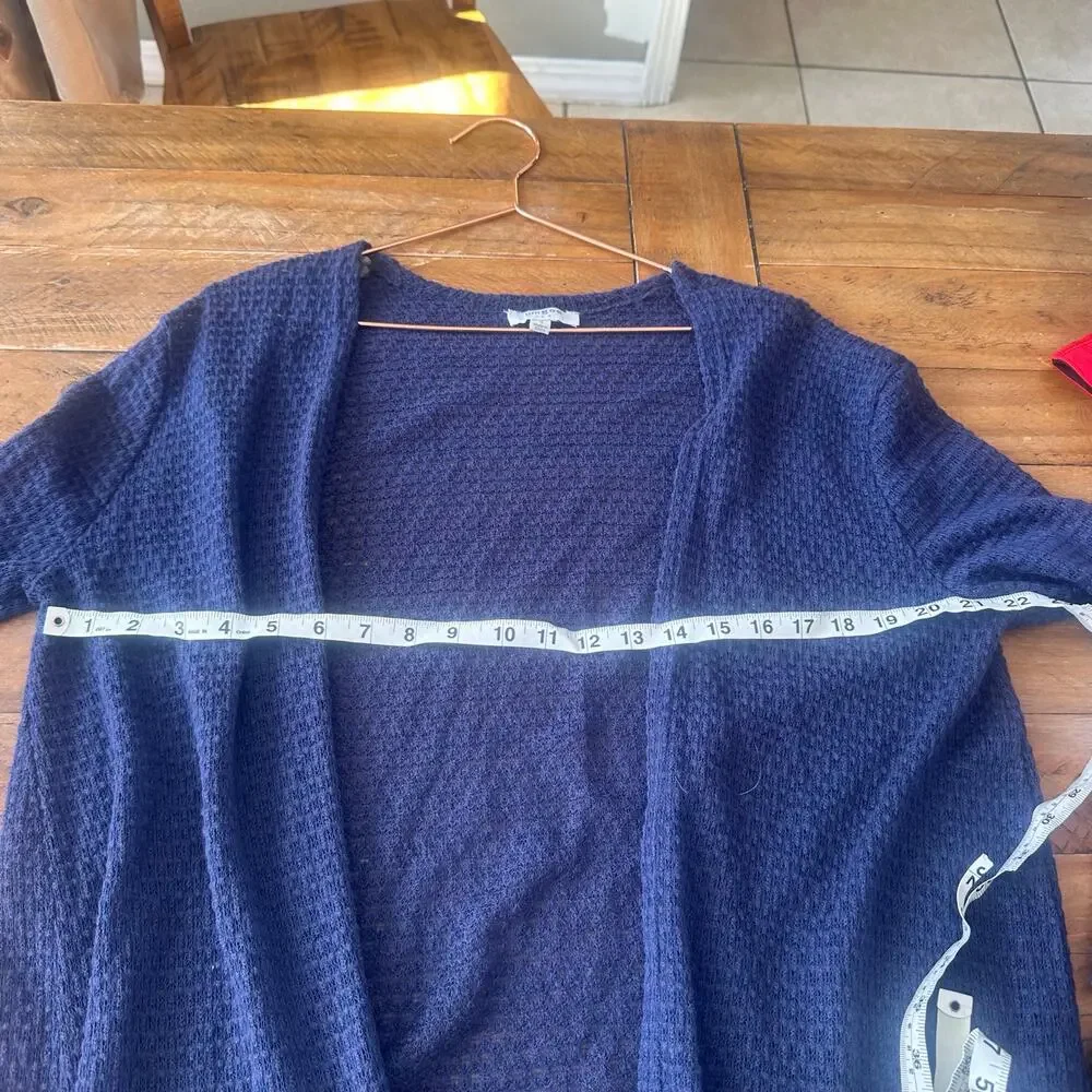 Umgee blue boho cardigan with lace bottom size small